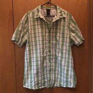 North Face lightweight plaid shirt